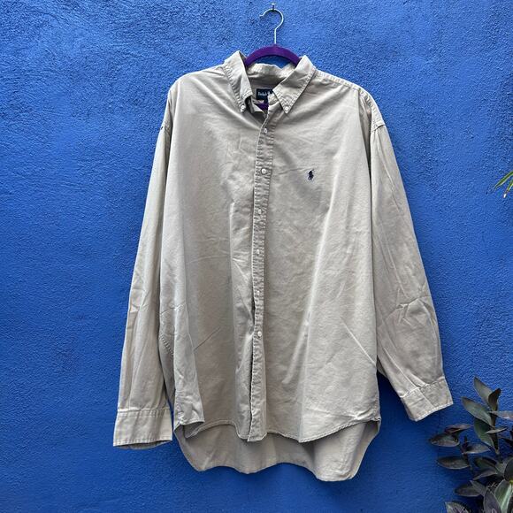 ralph lauren blue label blaire cotton button up - Picture 1 of 5